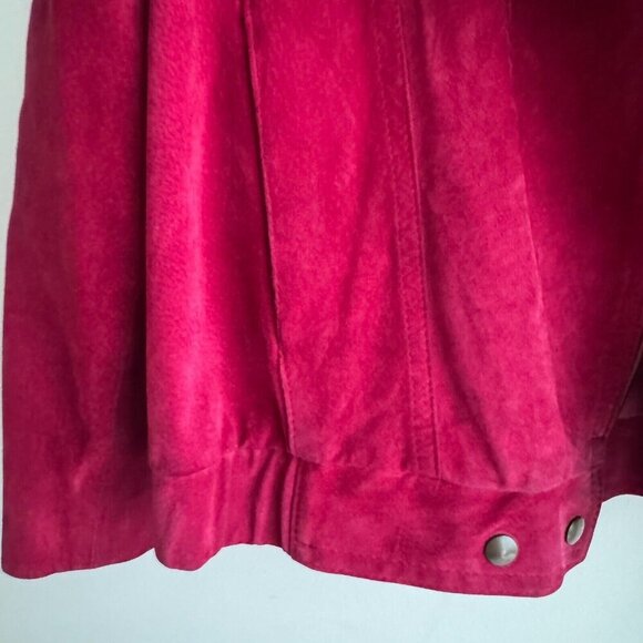 Vintage Casa Nova Burgundy Suede Moto Jacket M - Picture 4 of 4